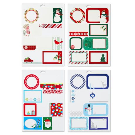 Hallmark For/From Christmas Gift Tag Stickers, 64 Count (Holiday ...