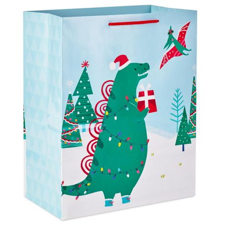 Hallmark Large Christmas Gift Bag (Dinosaurs in Snow) | Walmart Canada