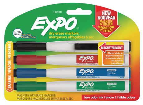 Expo Magnetic Dry Erase Markers with Eraser | Walmart Canada
