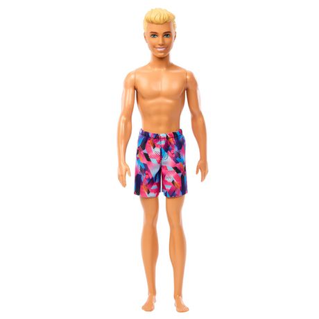 Beach Ken Doll with Blond Hair Wearing Purple Swimsuit, Ages - Walmart.ca