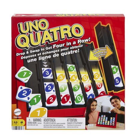 UNO Quatro Game, Adult, Family and Game Night, Ages 7+