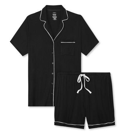 George Plus Women's Drapey Notch Pyjama Set | Walmart Canada