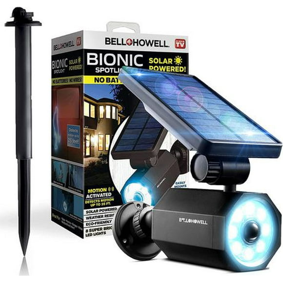Bell+Howell Bionic Spotlight Solar Spotlight 25ft Motion Sensor Solar Outdoor Light Waterproof For Patio, Yard and Outdoor Lighting As Seen On TV