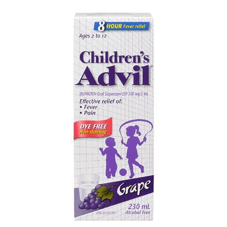 Children’s Advil Dye Free Grape 230mL, 230mL