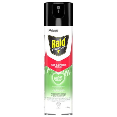 Insecticide Raid Essentials contre les fourmis et les araignées, pour utilisation à l’intérieur, 350 g 350g