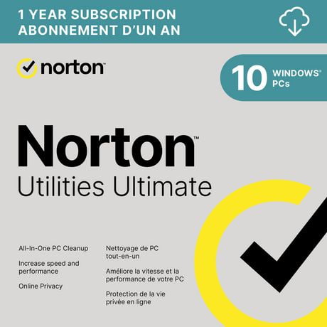 Norton Utilities Ultimate pour 10 PCs abonnement d'un an téléchargem