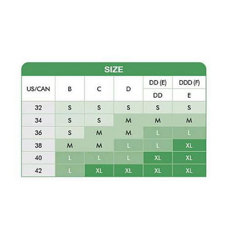 medela sleep bra size chart