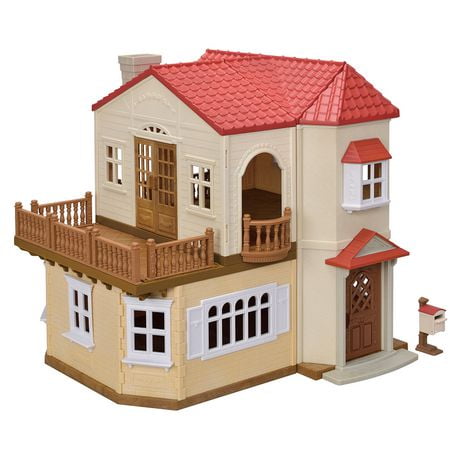 Calico Critters Red Roof Country Home Salle de jeux secrète dans le grenier, ensemble de jeu pour maison de poupée