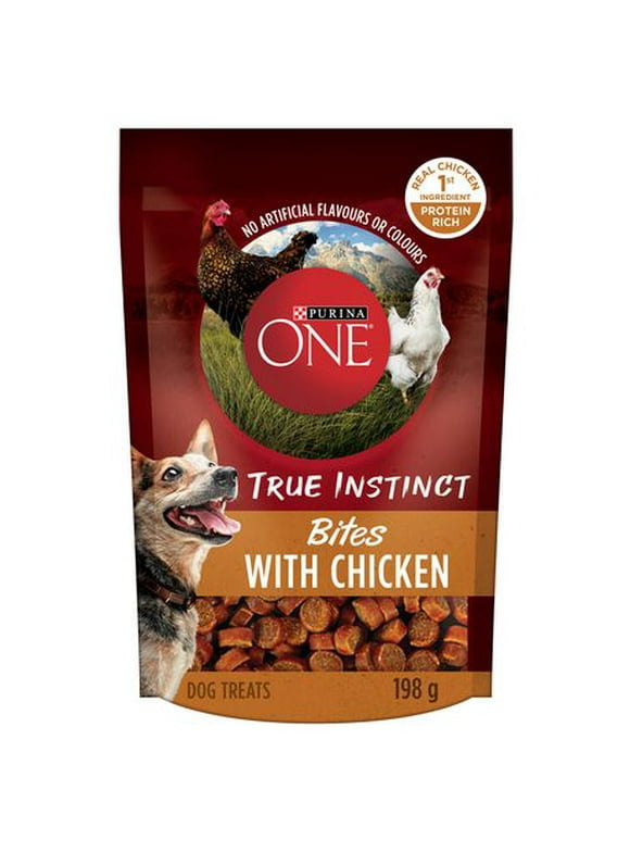 Purina ONE True Instinct Chicken Bites, Dog Treats, 198-566g