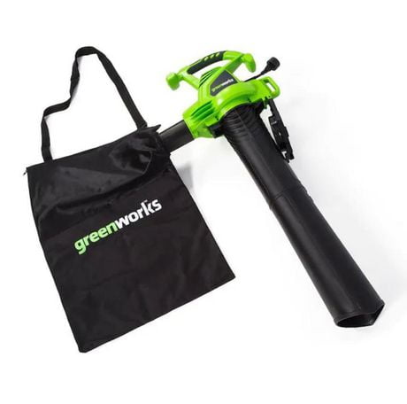 greenworks 12 amp variable speed corded blower vacuum 24072