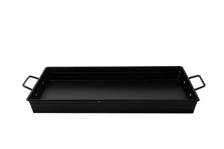 Home Trends Matte black Metal Tray with Metal handle | Walmart Canada