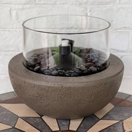 10 5 Inch Outdoor Tabletop Fire Bowl, Citronella Fire Pit Rocks