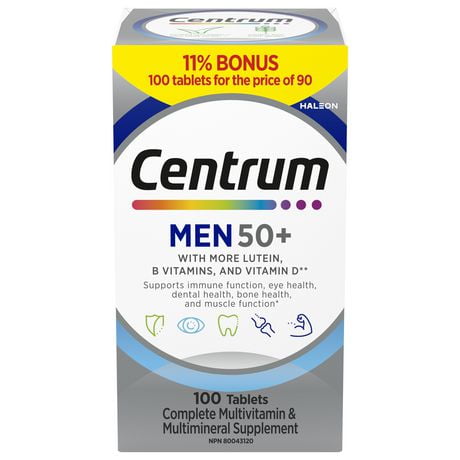 Centrum Men 50+ Multivitamin and Multimineral Supplement, Tablets