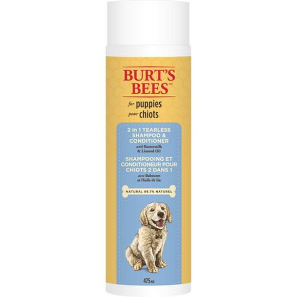 Burt's Bees 2 in 1 Tearless Shampoo And Conditioner with Buttermilk And Linseed Oil for Puppies, 475 mL