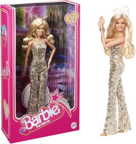 Barbie Le Film-Poupée Barbie à collectionner, combinaison disco dorée 