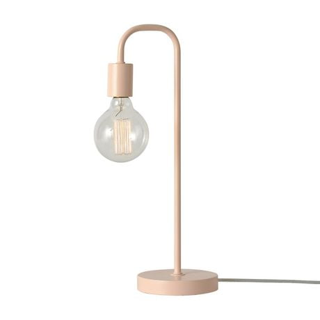 Holden 18" Table Lamp, Matte Pale Pink
