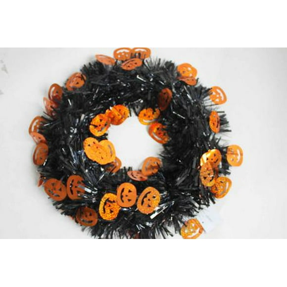 Halloween Tinsel Wreath