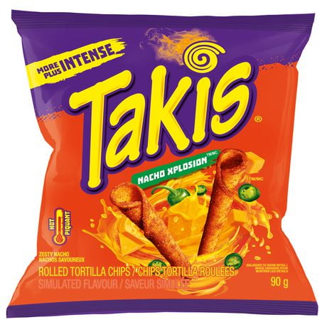 TAKIS® Xplosion Zesty Nacho Cheese Rolled Tortilla Chips, TAKIS® Xplosion Zesty Nacho