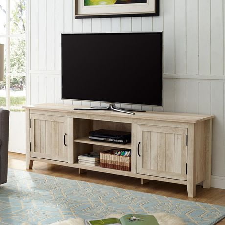 Manor Park Modern Farmhouse TV Stand with 2 Doors for TV's up to 78" - Multiple Finishes
