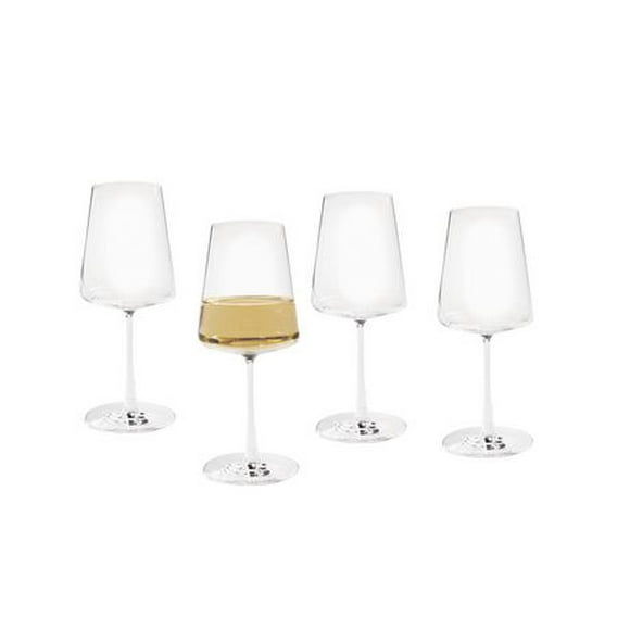 Better Homes & Gardens Clear Flared White Wine Glass with Stem, 4 Pack, White Wine Glass