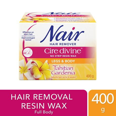 Nair Cire Divine No Strip Resin Wax for Legs & Body, Tahitian Gardenia, 400 g