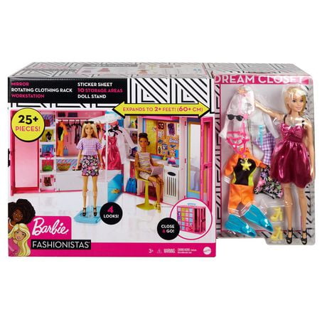 barbie dream closet playset walmart