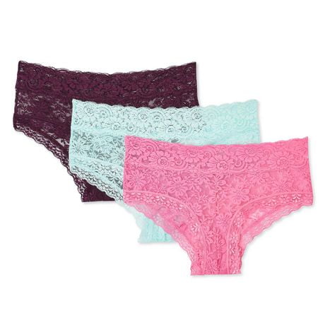 George Women's Lace Hipsters 3-Pack, Sizes S-XL