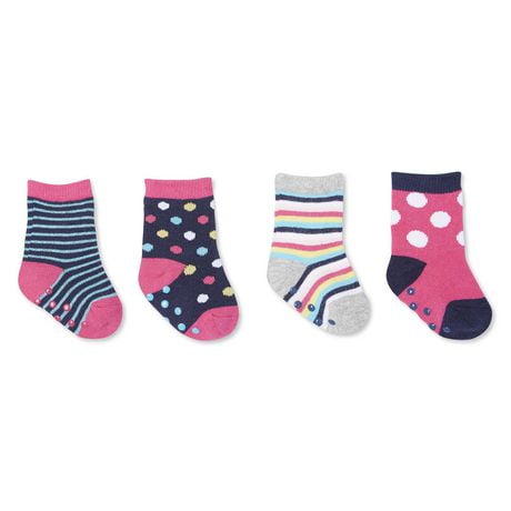 George Baby Girls' Crew Socks 4-Pack