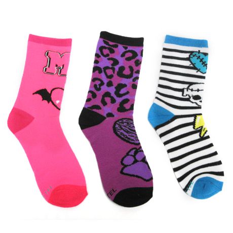 Monster High Girls' 3 Pack Crew Socks | Walmart Canada