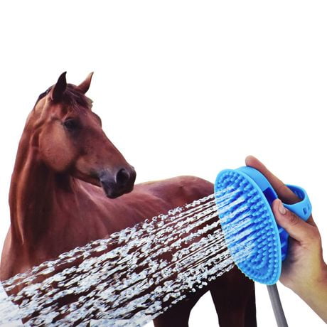Aquapaw Handheld Silicone Sprayer & Scrubber-in-One Large Dog & Equine Grooming Tool