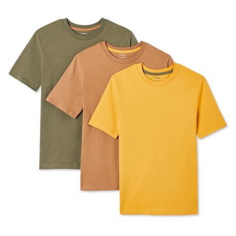 Lot de 3 t-shirts à manches courtes de couleur unie George pour garçons