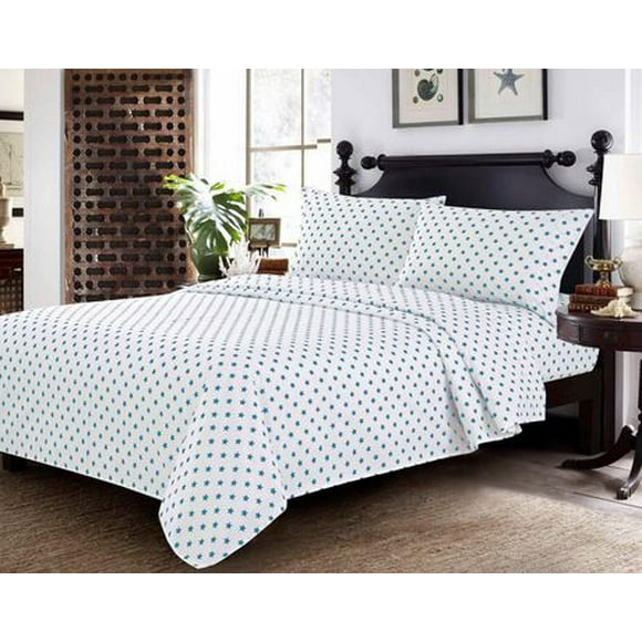 Johnson Home Premium 160 GSM Ultra Plush, Breathable and Durable, Combed Cotton Flannel Sheet Set - Deep Pocket - Easy to Fit - Cozy Bed Sheets