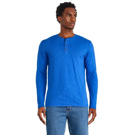 George Men's Long Sleeve Slub Henley - Walmart.ca