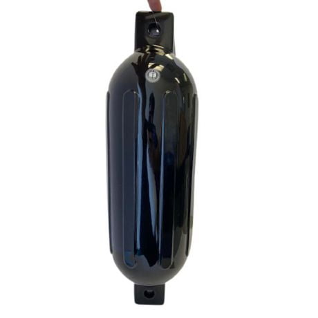 Ribbed Boat Fender Inflatable - 5.5"x20" Black (Inflated)