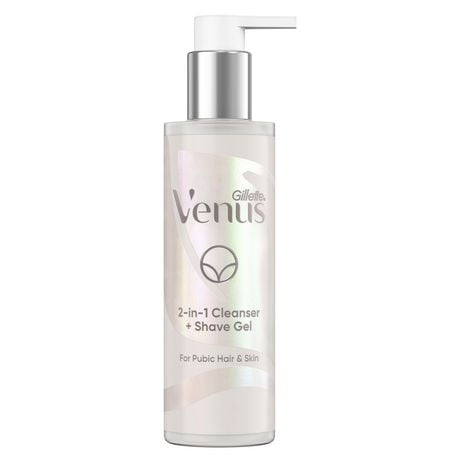 Gillette Venus for Pubic Hair and Skin, 2-in-1 Cleanser + Shave Gel, 6.4 oz