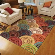 Large orange area rug