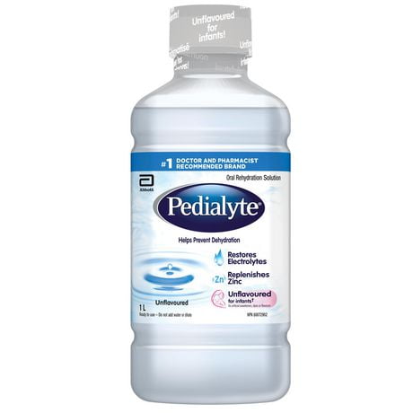 Pedialyte® Electrolyte Oral Rehydration Solution, Unflavoured, 1-L Bottle, 1000 mL