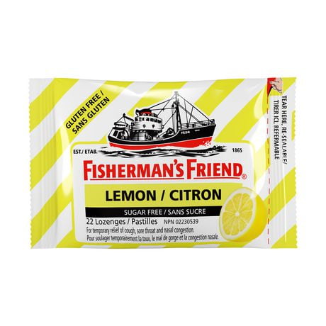 Pastilles antitussives sans sucrose de Fisherman's Friend 22 losanges, citron