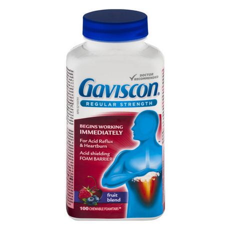 Gaviscon® Regular Strength Chewable Foamtabs Fruit Blend, 100 Chewable Foamtabs
