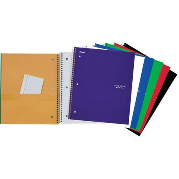 Five Star® Notebook, 1 Subject, 200 pages, Black, 1-Subject Notebook