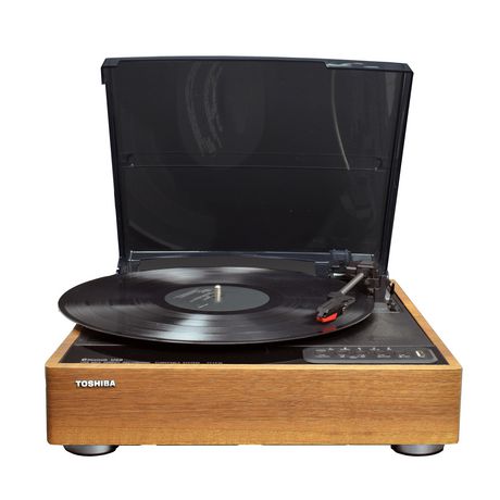 toshiba record player with speakers