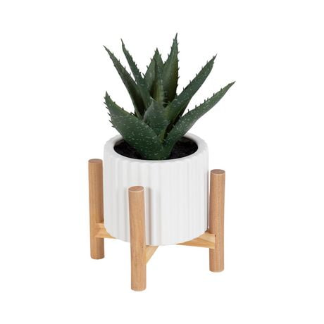 Parmalee Agave Ribbed White Pot - 2 | Walmart Canada