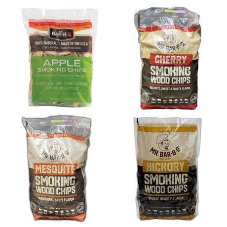 Mr. BAR-B-Q Smoking Wood Chips Variety 4-Pack Bundle