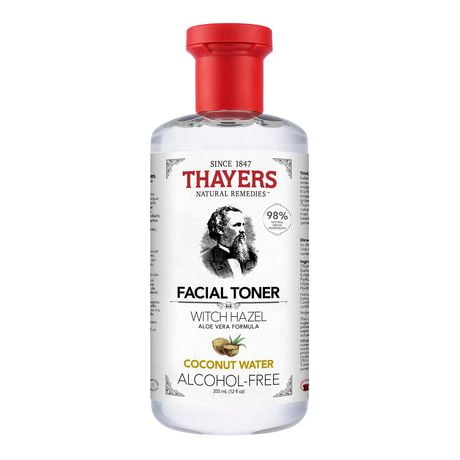 THAYERS Coconut Water Facial Toner Alcohol-Free Witch Hazel Aloe Vera Formula 355mL, Alcohol-Free Facial Toner