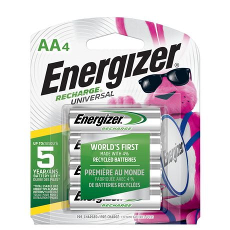 Energizer® Recharge® Universal® AA Batteries, 4 Pack | Walmart Canada