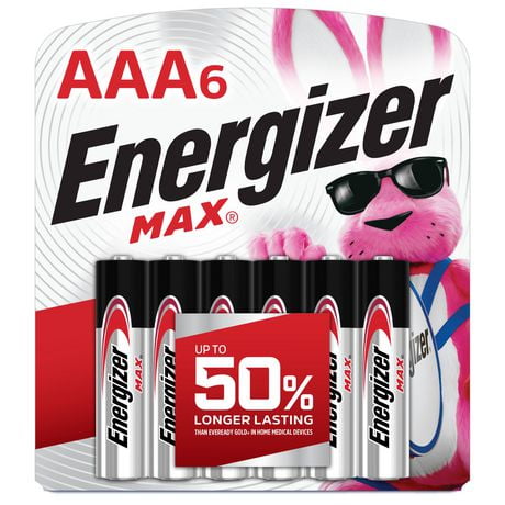 Piles alcalines AAA Energizer MAX, emballage de 6 Paquet de 6 piles