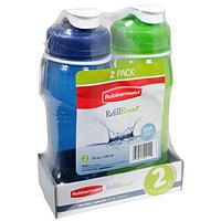 Rubbermaid Refill Reuse 2 Pack Premium Chug Bottle, 2-Pack, 20 oz bottles