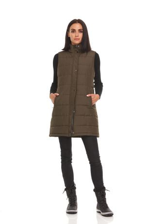 womens puffer vest long