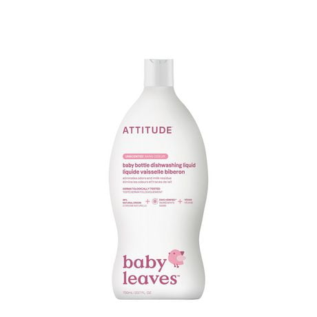 ATTITUDE nature+ technology, Baby Bottle & Dishwashing Liquid, Unscented, 700 mL