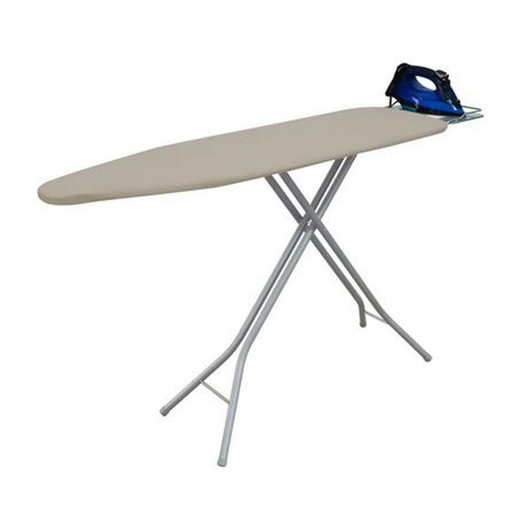4-Leg Steel  Mesh Top Adjustable Ironing Board, Mesh top, with 100% cotton cover and foam pad. Adjustable height up to 93.5cm.
